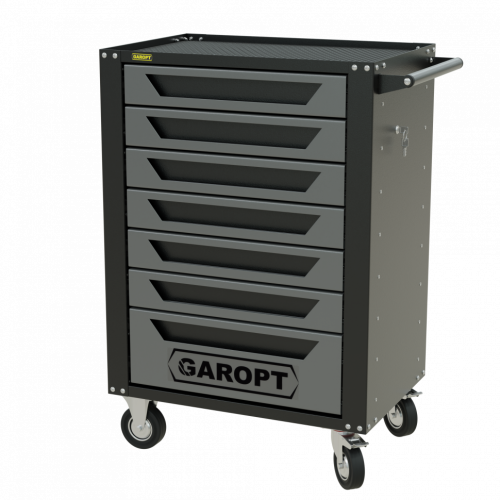 Тележка инструментальная Garopt серия High 7 ящиков доводчики серая