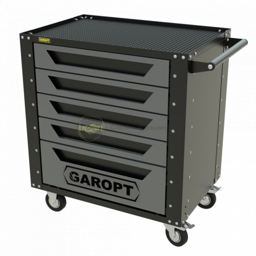 Тележка инструментальная Garopt серия Low-cost 5 ящиков серая