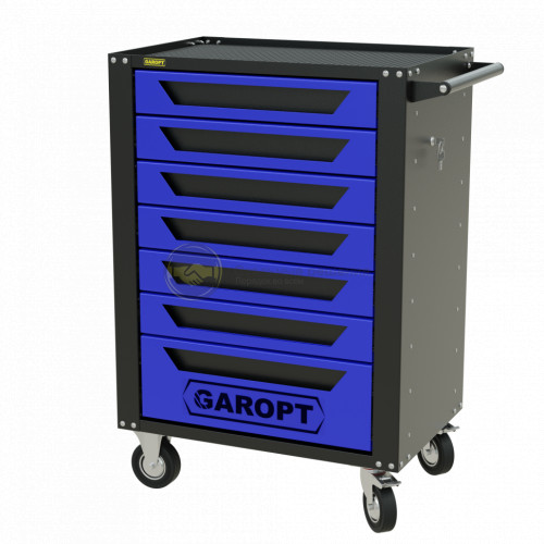 Тележка инструментальная Garopt серия High 7 ящиков доводчики синяя