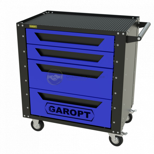 Тележка инструментальная Garopt серия Low-cost 4 ящика синяя