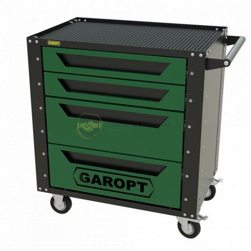 Тележка инструментальная Garopt серия Low-cost 4 ящика зеленая