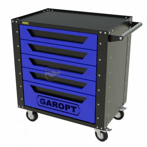 Тележка инструментальная Garopt серия Low-cost 5 ящиков синяя