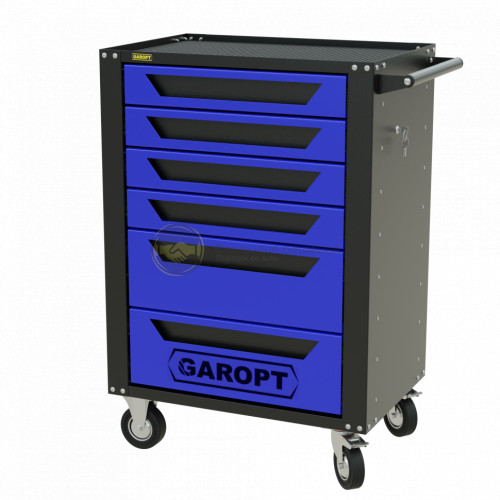 Тележка инструментальная Garopt серия High 6 ящиков доводчики синяя